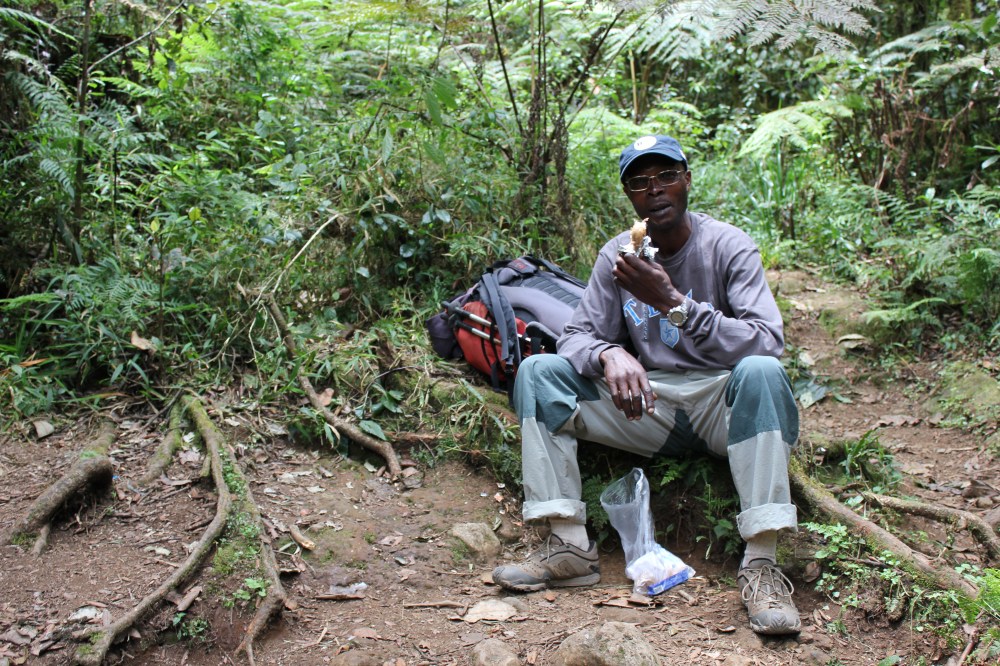 Kilimanjaro Mountain Guide - Enjoying "snickers"